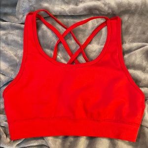 Alphalete Revival Bra Formula Red Sports Bra S